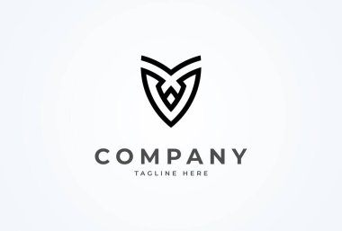 Harf VX veya XV Logo. V ve X harflerinin monogram logo dizayn kombinasyonu. Düz Vektör Logo Tasarım Şablonu ögesi. vektör illüstrasyonu