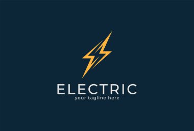 Elektrik Logosu, yıldırım kombinasyonundan soyut harf M veya MW, tunder bolt tasarım logo şablonu, vektör illüstrasyonu