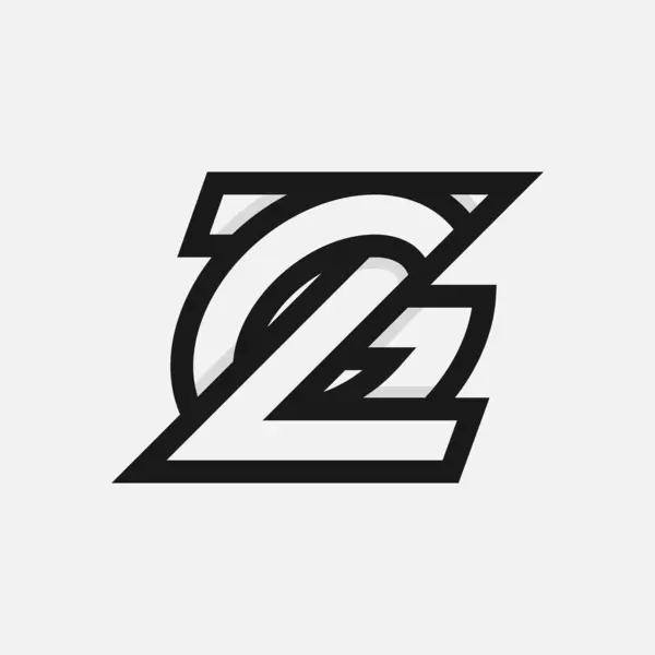 stock vector Letter GZ or ZG Logo, Monogram Logo letter G with Z combination, design logo template element, vector illustration