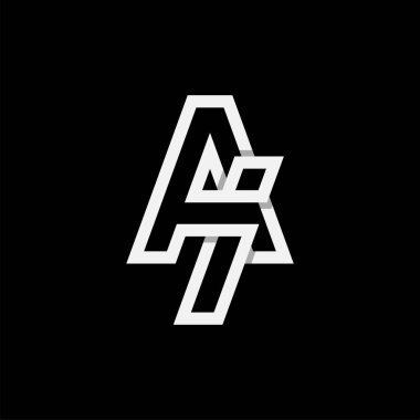 Harf AI veya IA Logosu, I kombinasyonu, tasarım logosu şablonu, vektör illüstrasyonu ile Monogram Logosu A