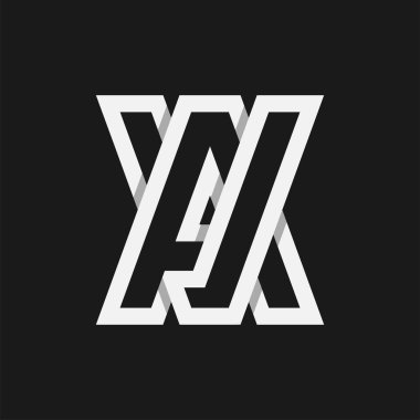 Harf AV ya da VA Logosu, Monogram Logo harfi A, V kombinasyonu, tasarım logosu şablonu, vektör çizimi