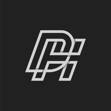 İlk harf DH veya HD Logo, H kombinasyonu, tasarım logosu şablonu, vektör illüstrasyonlu Monogram D harfi