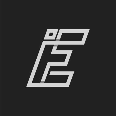 İlk Harf El veya El Logosu, I kombinasyonu, tasarım logosu şablonu, vektör illüstrasyonlu Monogram Logosu E