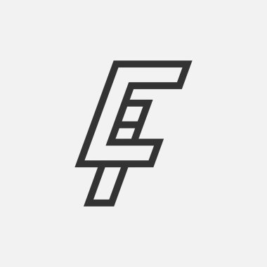 İlk Harf El veya IE Logosu, I kombinasyonlu Monogram Logosu E harfi, logo şablonu elemanı, vektör illüstrasyonu