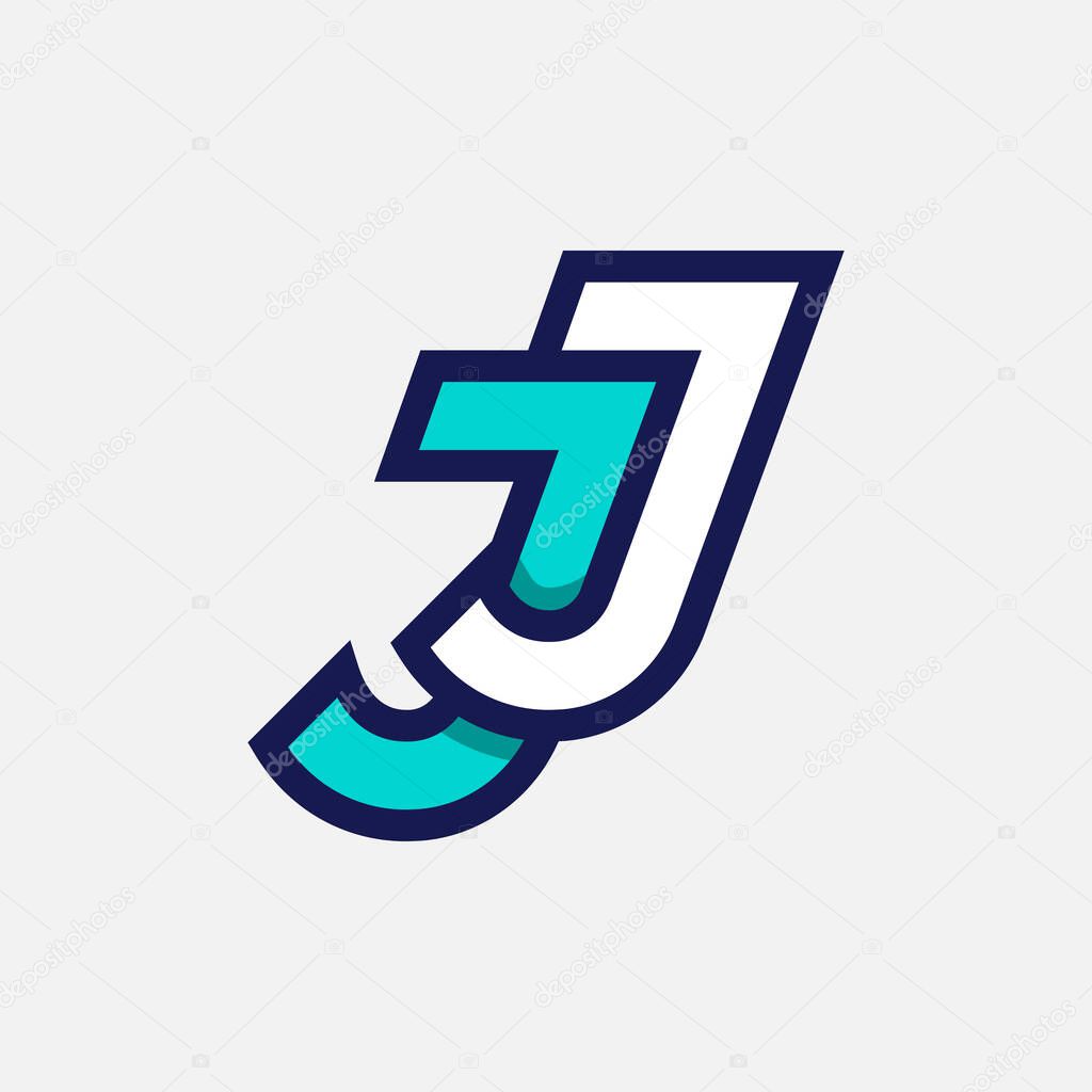 Initial Letter JJ Logo, Monogram Logo letter J with J combination, design logo template element, vector illustration