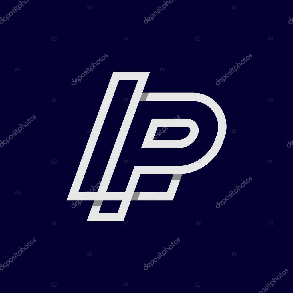 Initial Letter LP Logo, Monogram Logo letter L with P combination, design logo template, vector illustration