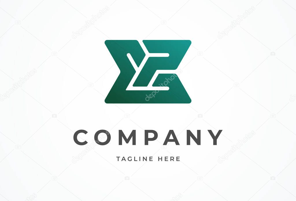 Modern and Minimalist Geometric Letter EP Monogram Logo Design