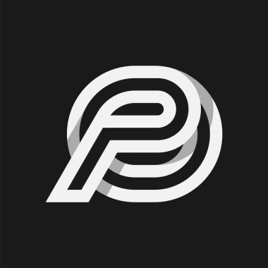 Geometrik Harf OP veya PO Monogram Logo Tasarımı