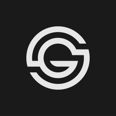 Geometrik Harf SG veya GS Monogram Logo Tasarımı