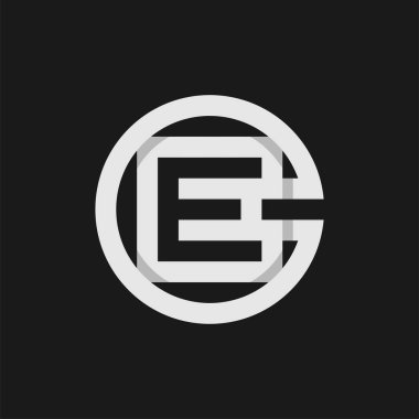 Geometrik Harf CE veya AK Monogram Logo Tasarımı