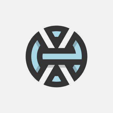 Geometrik Harf EX veya XE Monogram Logo Tasarımı