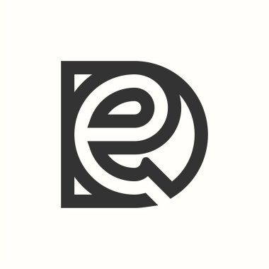 Geometrik Harf DE Logo Baş harfleri