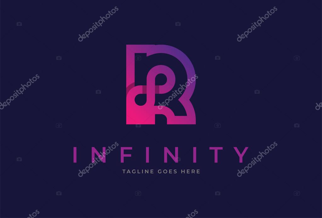 Infinity Letter R Logo Design