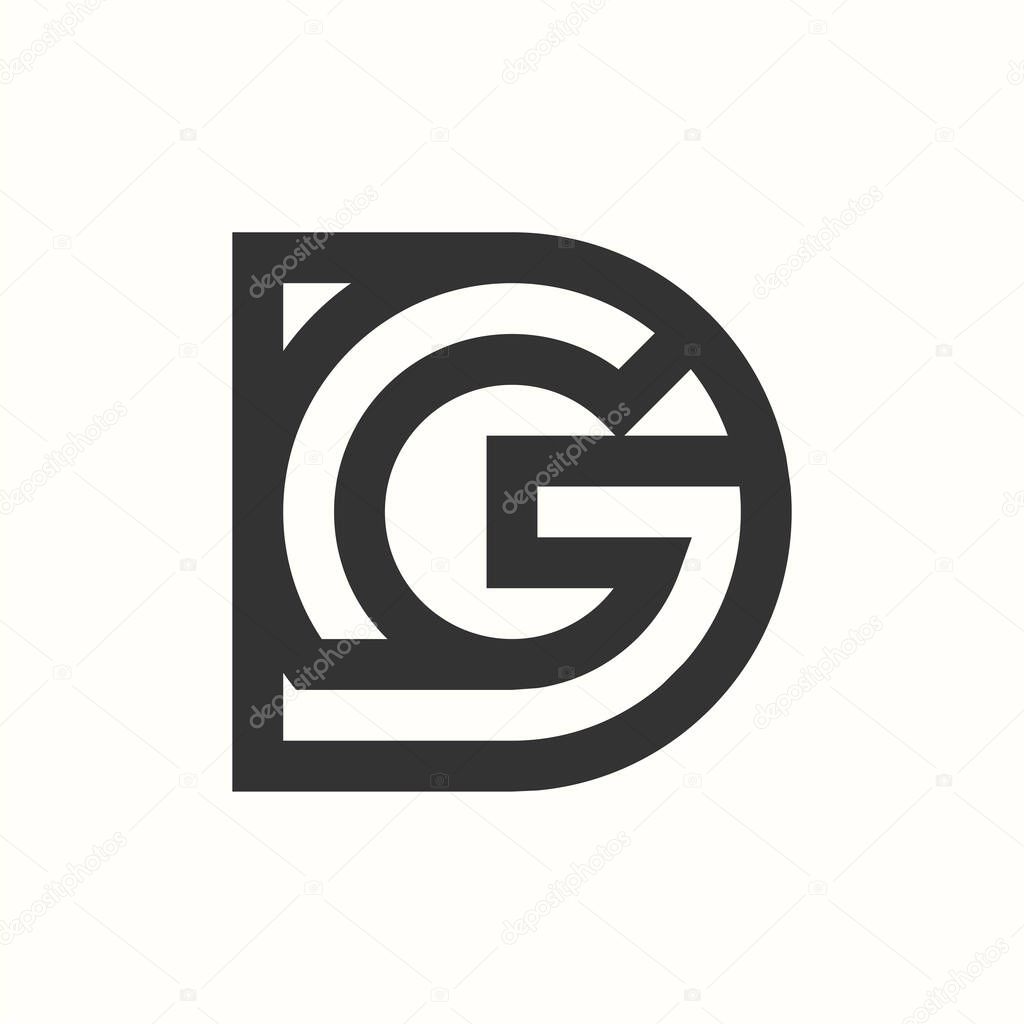 Initials DG or GD Logo, usable for brand and company logos
