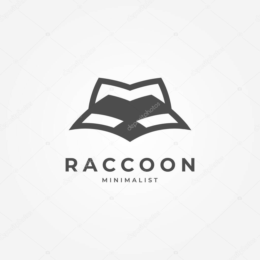 Minimalist Raccoon Logo design