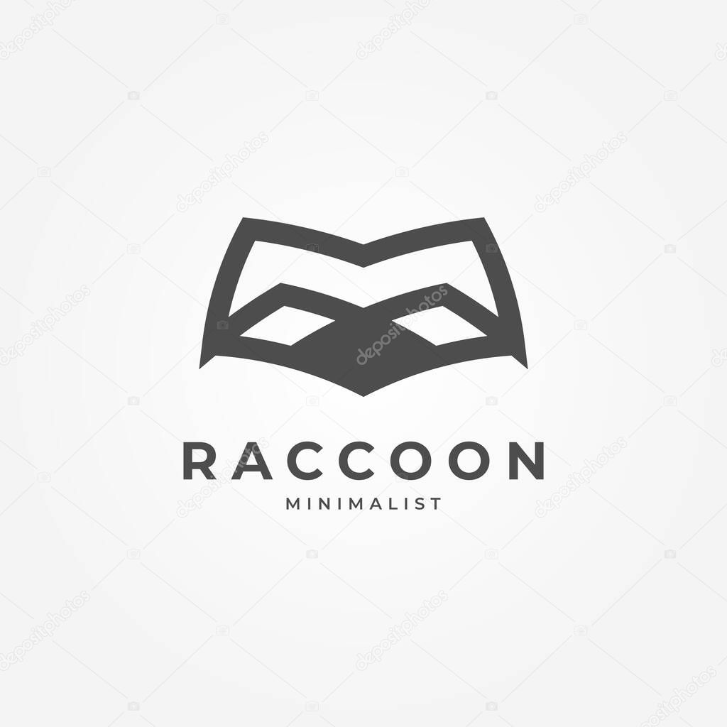 Minimalist Raccoon Logo Design