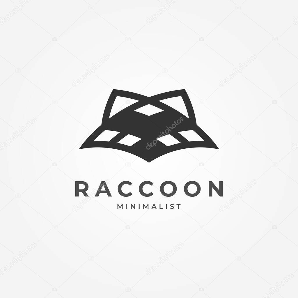 Minimalist Raccoon Logo design