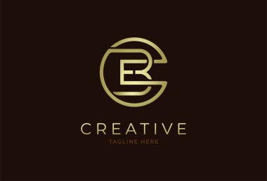 Soyut ilk harf C, B ve E logosu, daire çizgisi ve harf CBE kombinasyonu, markalaşma ve iş logoları için kullanılabilir, Düz Logo Tasarım Şablonu, vektör çizimi