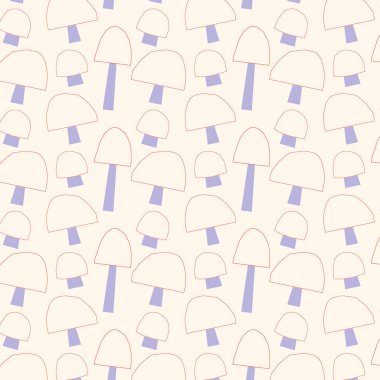 Mushroom pattern. Mushroom seamless pattern. Mushroom background. Retro pattern