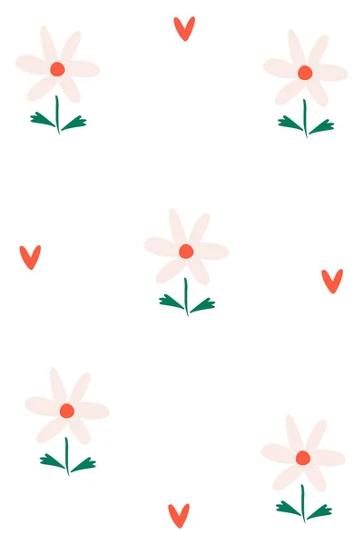 Σύνολο Χαμομήλι Μαργαρίτα Λευκό Εικονίδιο Χαμομήλι Χαριτωμένο Στρογγυλή Συλλογή Λουλουδιών — Διανυσματικό Αρχείο