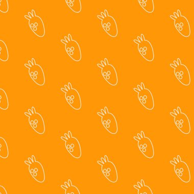 Havuçla çizilmiş kusursuz el izi. Havuçlu turuncu desenli. Tekstil, dekor, mutfak için sebze çizimi