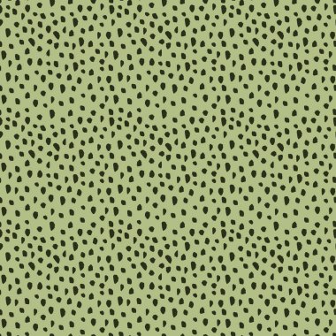 Yeşil arka planda kırıntıları olan modaya uygun, pürüzsüz bir model. Moda kumaşları, ev dekorasyonu, arka planlar, kartlar, şablon, koleksiyon defteri ve daha fazlası için soyut desen.