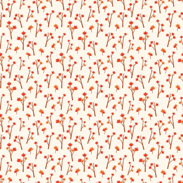 Векторний Візерунок Елементами Кленового Листя Світлому Фоні Квітковий Візерунок Ілюстрація — стоковий вектор