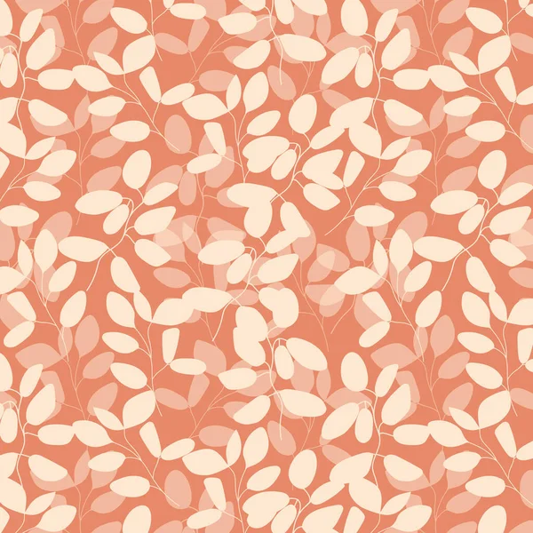 Motif Floral Sans Couture Branche Avec Des Feuilles Texture Ornementale — Image vectorielle