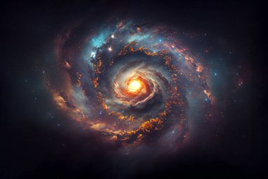 Spiral galaxy, universe and milky way