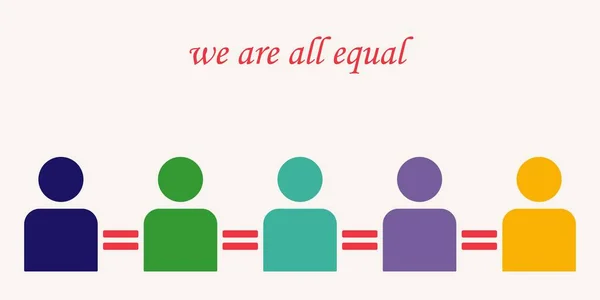 全ての人は平等で同じ権利と義務を持っています ロイヤリティフリーストックベクター