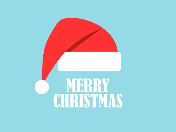 Feliz Navidad Sombrero Papá Noel Sombrero Navideño Decoraciones Navideñas Para — Vector de stock