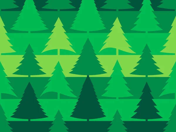 Noel Ağaçları Kusursuz Desenli Yeşil Renkli Düz Bir Noel Ağacı — Stok Vektör