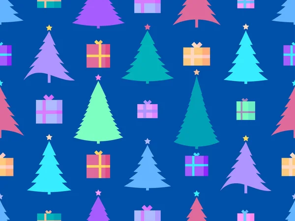 Geschmückter Weihnachtsbaum Mit Geschenkschachteln Isoliert Auf Weißem Hintergrund Geschenke Unterm — Stockvektor