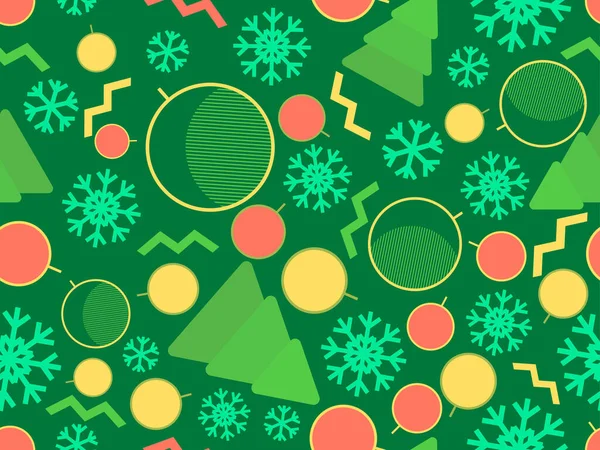 Modèle Sans Couture Noël Avec Des Décorations Noël Des Formes — Image vectorielle