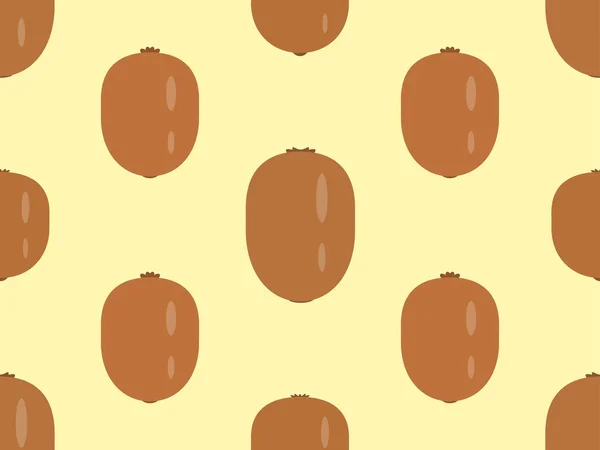 无缝隙图案 黄底有猕猴桃 猕猴桃是一种热带水果 包装纸和墙纸的设计 矢量说明 — 图库矢量图片