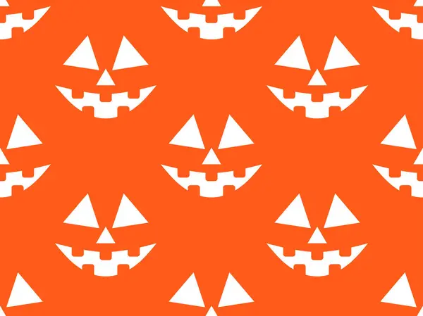 Patrón Sin Costuras Halloween Con Caras Aterradoras Cara Calabaza Tallada Vector De Stock