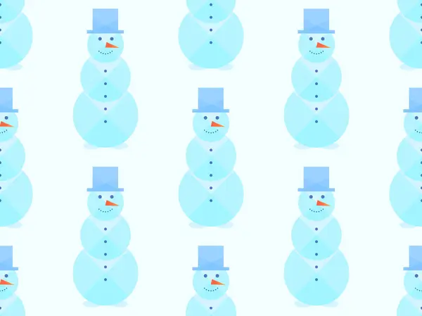 Sněhulák Bezproblémový Vzor Zimní Zázemí Sněhulákem Knoflíky Mrkví Kloboukem Symbol — Stockový vektor