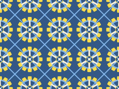 Steampunk ve atompunk tarzında kusursuz dişli deseni. Tırtıklı detaylar, geometrik şekiller. Duvar kağıtları, afişler ve posterler için tasarım. Vektör illüstrasyonu