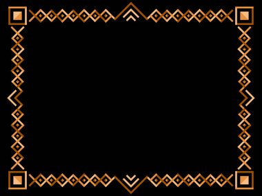 Art deco çerçeve. Klasik doğrusal sınır. Geometrik altın çerçeve sanat tarzında. Davetiyeler, broşürler ve tebrik kartları için bir şablon tasarla. Vektör illüstrasyonu