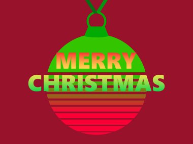 Mutlu noeller. 80 'lerin modası geçmiş bir Noel balosunun olduğu tebrik kartı. Sentetik dalga ve retrodalga tarzı. Davetiyeler, afişler ve posterler için şenlik tasarımı. Vektör illüstrasyonu