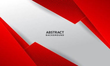 Kırmızı beyaz modern soyut arkaplan tasarımı