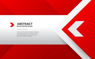 Kırmızı beyaz modern soyut arkaplan tasarımı