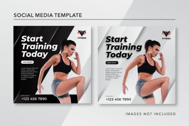 spor salonunun pankart gönderme şablonu