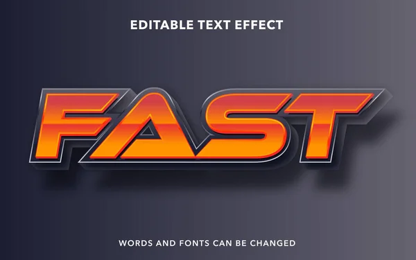 Editierbarer Text Effekt Stil — Stockvektor