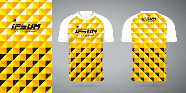 stock vector yellow jersey sport uniform shirt design template