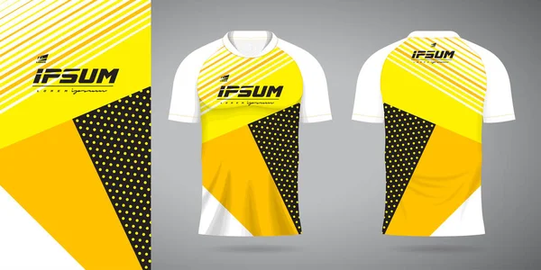 stock vector yellow jersey sport uniform shirt design template