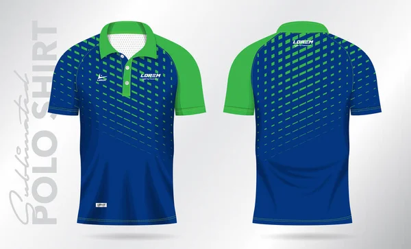 Azul Verde Sublimação Polo Camisa Modelo Modelo Maquete Para Badminton Vetores De Stock Royalty-Free