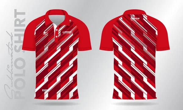 stock vector red polo mockup shirt template design uniform for sport jersey