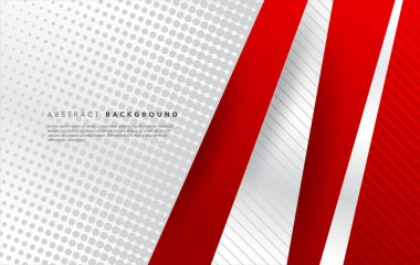 Kapak ve arkaplan pankartı için soyut kırmızı ve beyaz arkaplan şablonu