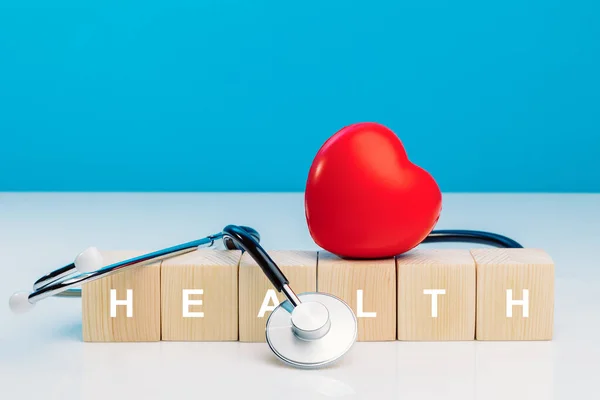 Konsep Diagnosis Cardiologist Kesehatan Teks Pada Balok Kubus Kayu Dengan — Stok Foto
